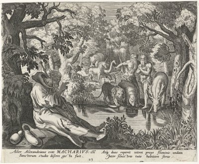 Macario di Alessandria come eremita (Eremiti maschili) da Johann Sadeler (I)