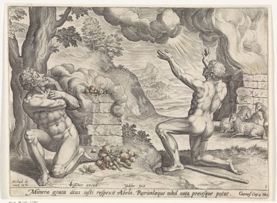 Offerta di Caino e Abele da Johann Sadeler (I)
