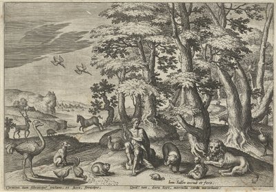 Orfeo che suona per gli animali da Johann Sadeler (I)