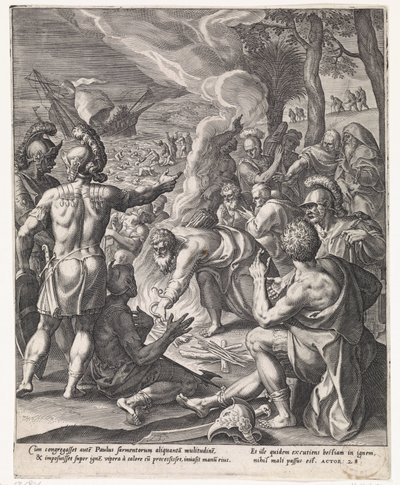 San Paolo a Malta (Scènes uit het leven van de apostel Paulus) da Johann Sadeler (I)