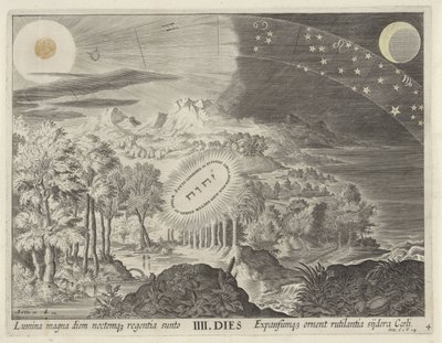 Creazione del sole, della luna e delle stelle da Johann Sadeler (I)