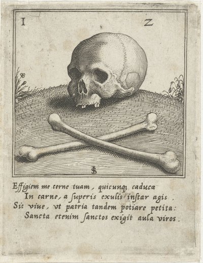 Vanitas con un teschio e due ossa da Johann Sadeler (I)