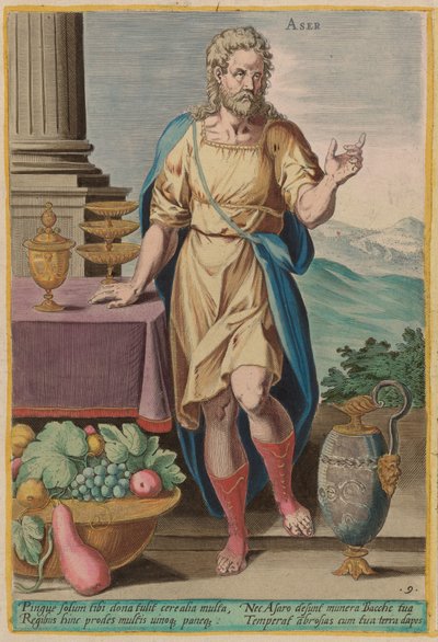 Aser, c. 1585 da Johann Sadeler I