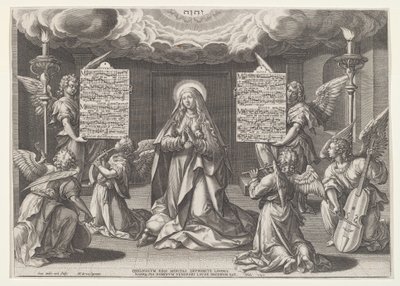 Magnificat: La Vergine Circondata da Angeli Musicanti da Johann Sadeler I