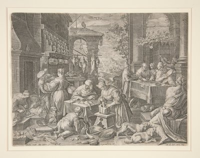 Il ricco e Lazzaro da Johann Sadeler I