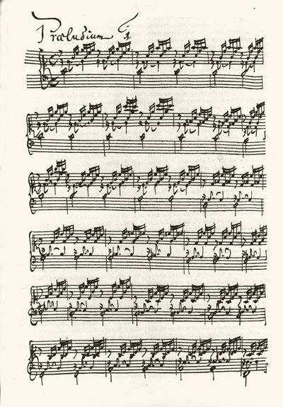 Pagina di uno spartito per Johann Sebastian Bach da Johann Sebastian Bach