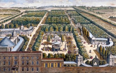 Giardini di Vauxhall, Lambeth, Londra, 1751 da Johann Sebastian Muller