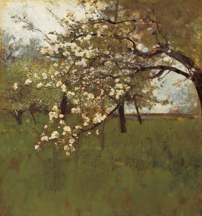 Melo in fiore (olio su tela) da Johann Sperl
