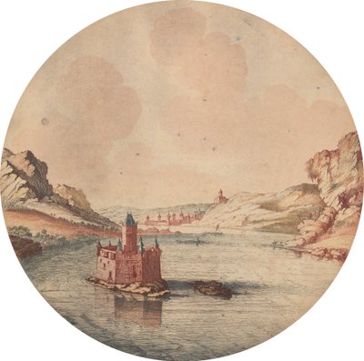 Castelli, Rovine e Paesaggi Marini - Sei Incisioni Colorate da Johann Teyler