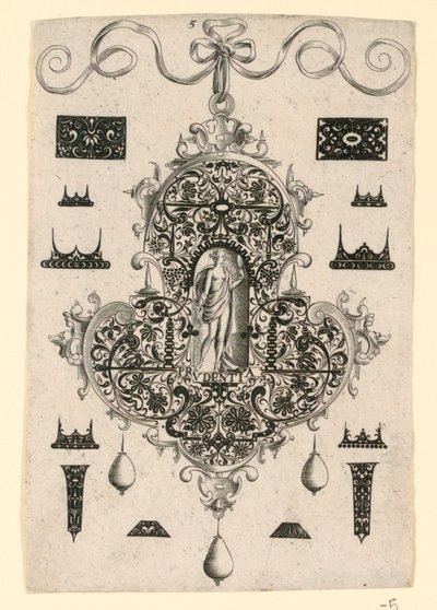 Tavola 5, da una serie di otto disegni pendenti con le virtù cardinali da Johann Theodor de Bry