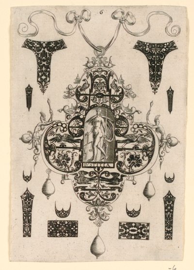 Tavola 6, da una serie di otto disegni pendenti con le virtù cardinali da Johann Theodor de Bry