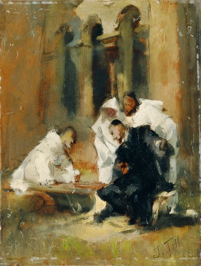 Nel chiostro (Tre domenicani) da Johann  Till der Jüngere