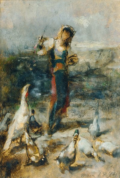Ragazza con pollame da Johann  Till der Jüngere
