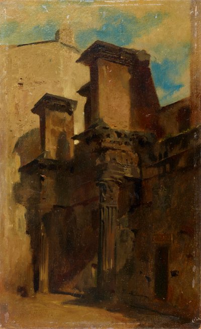 Colonne del Foro di Nerva (Foro Transitorio) a Roma da Johann  Till der Jüngere