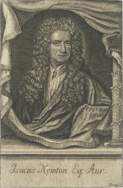 Ritratto di Sir Isaac Newton 1642-1727, 1715 da Johann Ulrich Krauss