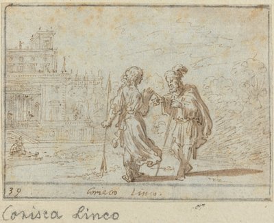 Corisca e Linco, 1640 da Johann Wilhelm Baur