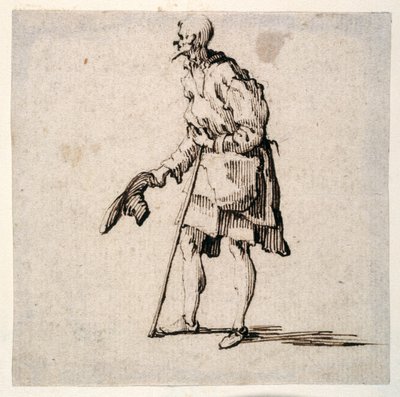Contadino in piedi che si toglie il cappello da Johann Wilhelm Baur