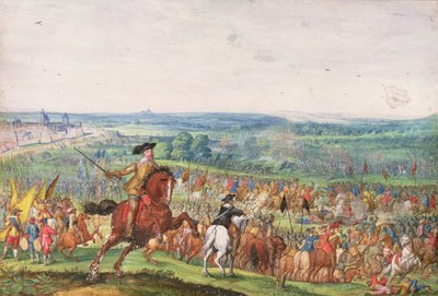 Re Gustavo Adolfo alla battaglia di Lutzen da Johann Wilhelm Baur