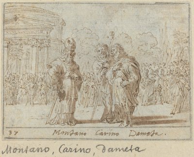 Montano, Carino e Dameta, 1640 da Johann Wilhelm Baur