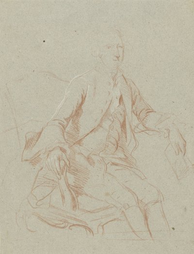 Signore seduto con libro da Johann Wilhelm Böttner