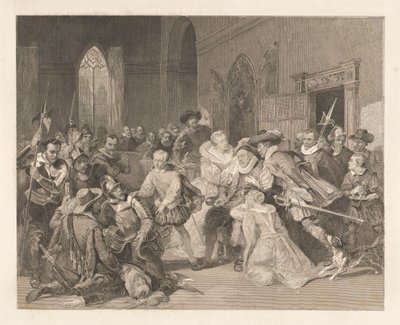 Attentato di Jean de Jauregui al principe Guglielmo I, 18 marzo 1852 da Johann Wilhelm Kaiser (I)