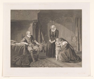 La madre, moglie e figlio di Reinier van Oldenbarnevelt implorano Maurizio per la grazia, 1623 da Johann Wilhelm Kaiser (I)