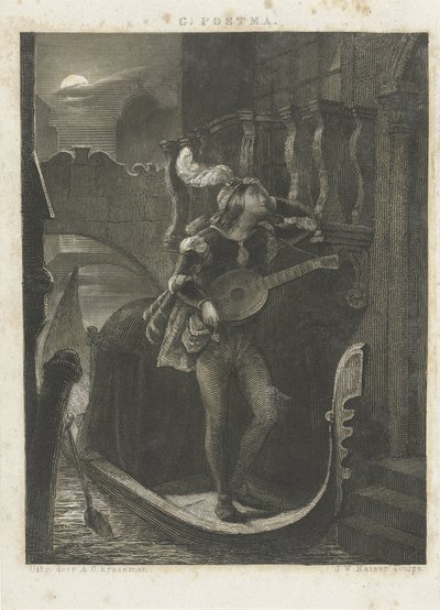 Gondola al chiaro di luna da Johann Wilhelm Kaiser (I)