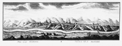 Veduta di Krasnoyarsk, ca 1735 da Johann Wilhelm Lürsenius
