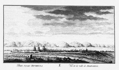 Veduta di Nerchinsk da Johann Wilhelm Lürsenius