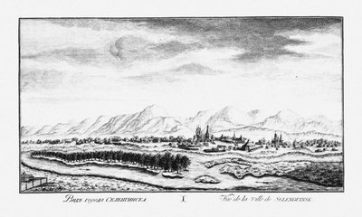 Veduta di Selenginsk, ca 1735 da Johann Wilhelm Lürsenius