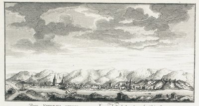 Vista della fortezza di Udinskoye, ca 1735 da Johann Wilhelm Lürsenius