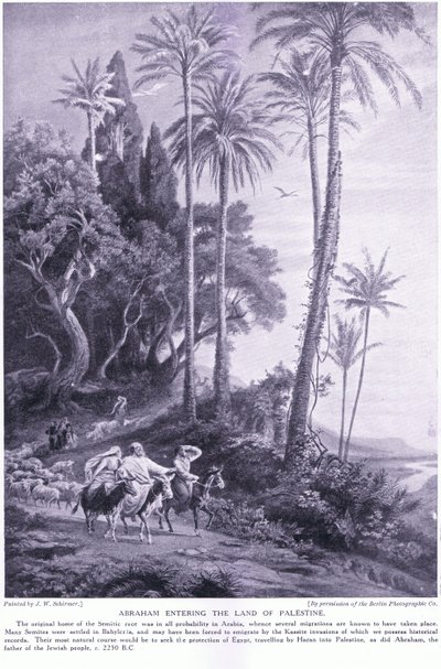 Abramo entra nella terra di Palestina 2250 a.C. da Johann Wilhelm Schirmer