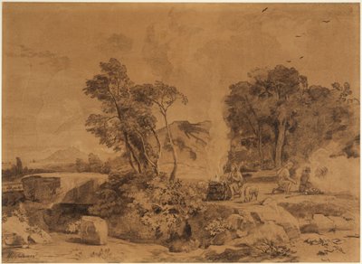 I sacrifici di Caino e Abele (Genesi 4, 4-5) da Johann Wilhelm Schirmer