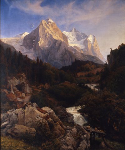 Il Wetterhorn da Johann Wilhelm Schirmer