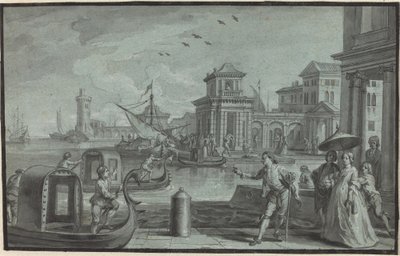 Fantasia veneziana con la Dogana da Johann Wolfgang Baumgartner
