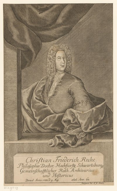 Ritratto di Christian Friedrich Ruhe da Johann Wolfgang Heinrich Stockmar