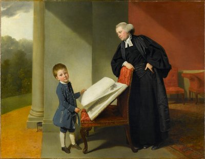 Reverendo Randall Burroughes e suo figlio Ellis, 1769 da Johann Zoffani