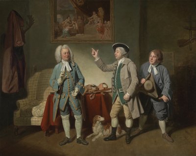 Edward Shuter, John Beard e John Dunstall in Love in a Village di Isaac Bickerstaffe, 1767 da Johan Joseph Zoffany
