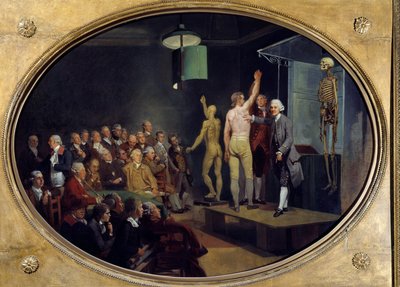 Lezione di William Hunter alla Royal Academy da Johann Zoffany