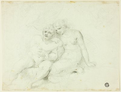 Maschio seduto vicino a una femmina da Johann Zoffany