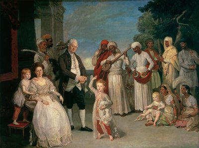 Sir Elijah e Lady Impey e i loro tre figli da Johan Joseph Zoffany