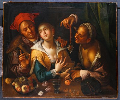 Amore mercenario da Johann or Hans von Aachen