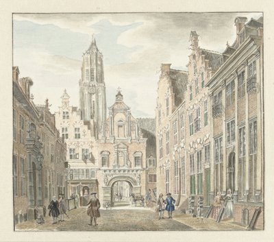Nieuwstraat a Utrecht con vista sulla Torre del Duomo da Johanna de Bruyn