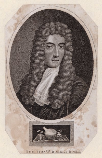 Robert Boyle, filosofo naturale e chimico anglo-irlandese (incisione) da Johannes (after) Kerseboom