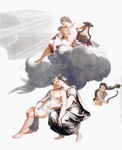 Giove e Callisto (stampa) da Johannes (after) Teyler