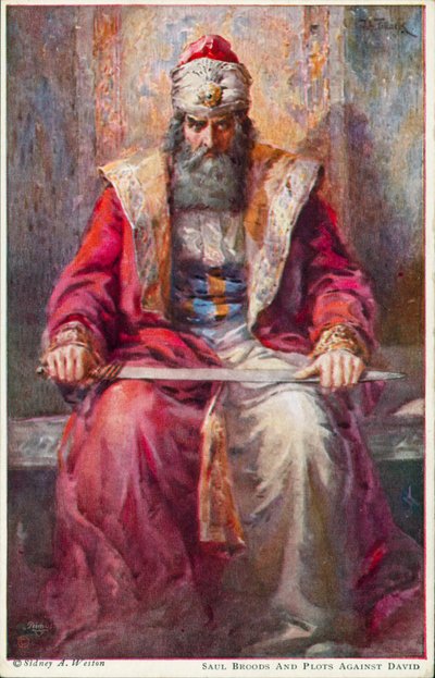Saul medita e complotta contro Davide da Johannes Adolf Tillack