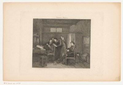 Interno con un amministratore dietro la sua scrivania da Johannes Arnoldus Boland
