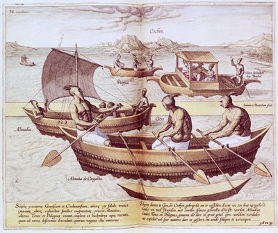 Barche a Goa, illustrazione da 