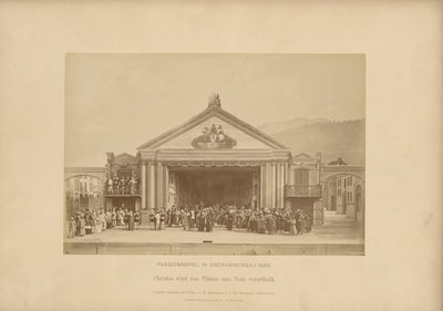 Passione di Ober-Ammergau - Cristo condannato a morte da Pilato da Johannes Bernhard