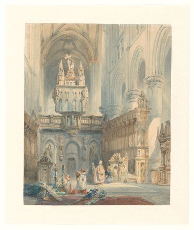 Interno di chiesa da Johannes Bosboom (signed by artist)